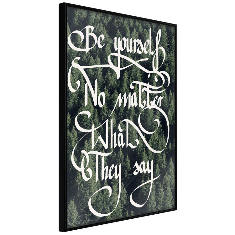 Wall Poster No matter what they say - motivational white text on a dense forest background 116957 additionalImage 10