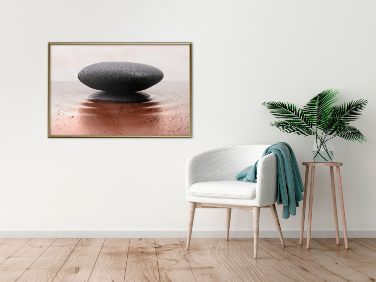 Poster Peace and Harmony - Zen-style composition with a stone on a water surface 117257 additionalImage 5