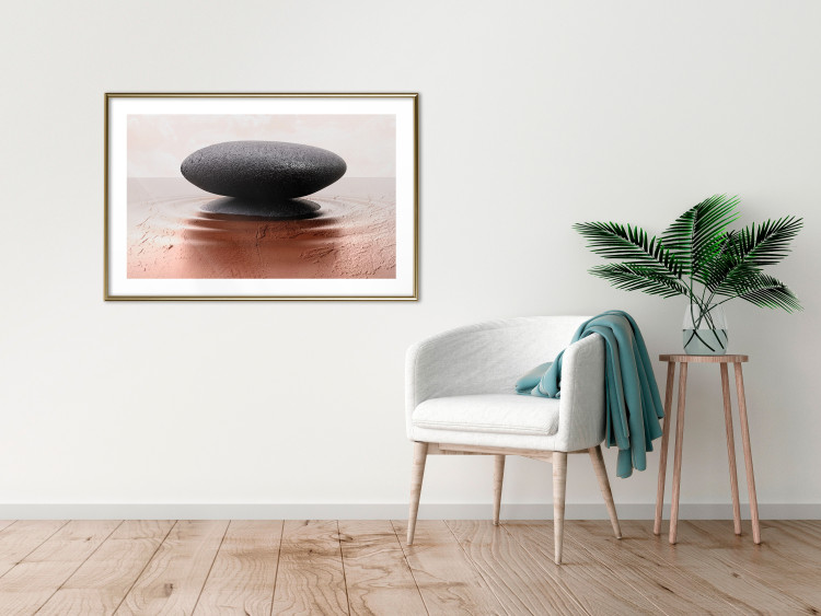 Poster Peace and Harmony - Zen-style composition with a stone on a water surface 117257 additionalImage 13