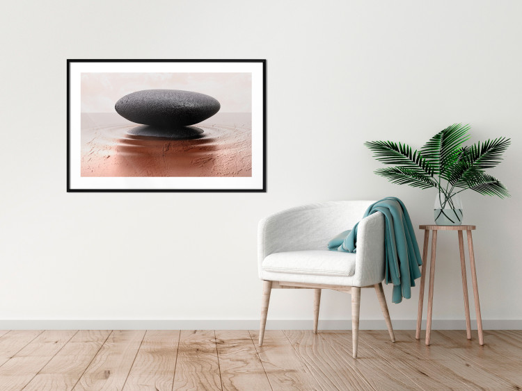 Poster Peace and Harmony - Zen-style composition with a stone on a water surface 117257 additionalImage 4
