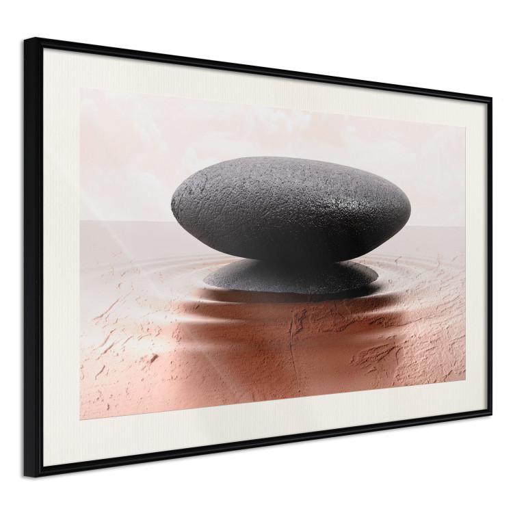 Poster Peace and Harmony - Zen-style composition with a stone on a water surface 117257 additionalImage 3