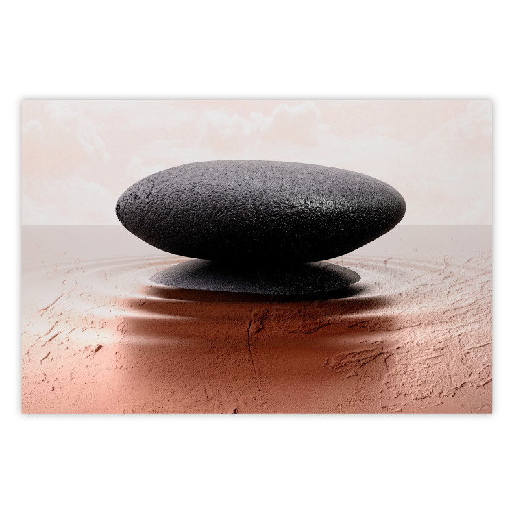 Poster Peace and Harmony - Zen-style composition with a stone on a water surface 117257
