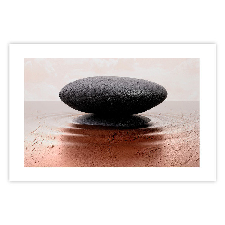 Poster Peace and Harmony - Zen-style composition with a stone on a water surface 117257 additionalImage 25
