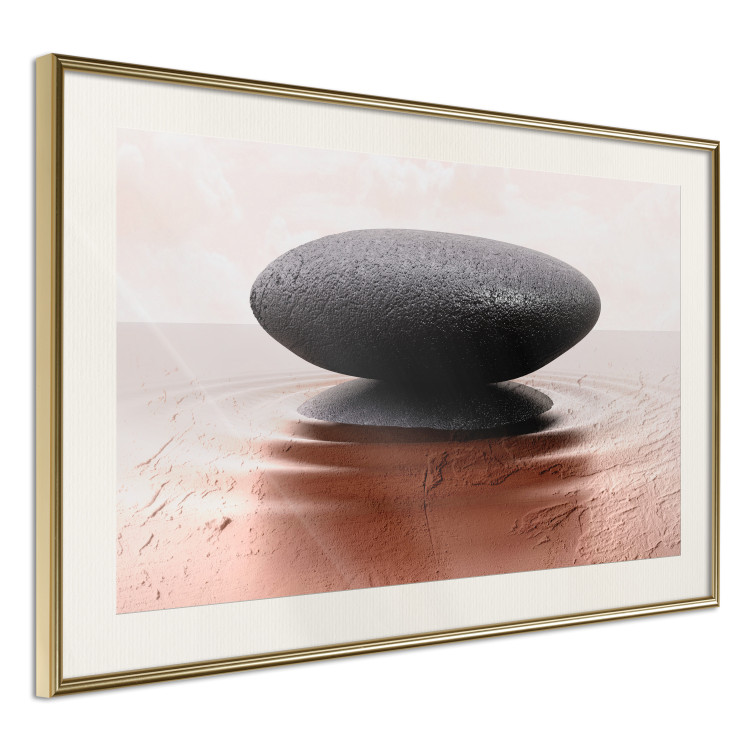 Poster Peace and Harmony - Zen-style composition with a stone on a water surface 117257 additionalImage 2