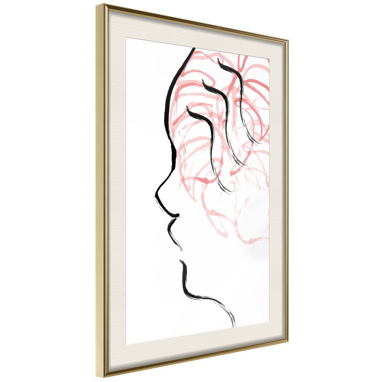 Poster Sick Imagination - minimalist abstraction with a human face on white 119257 additionalImage 2