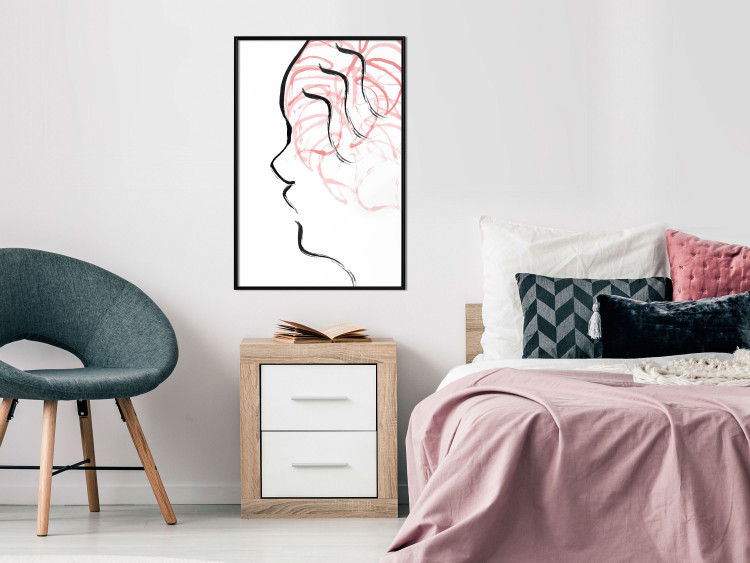 Poster Sick Imagination - minimalist abstraction with a human face on white 119257 additionalImage 3