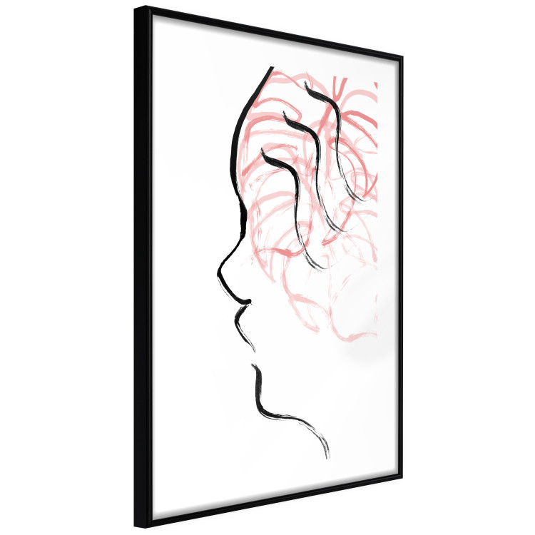 Poster Sick Imagination - minimalist abstraction with a human face on white 119257 additionalImage 11
