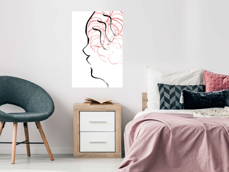Poster Sick Imagination - minimalist abstraction with a human face on white 119257 additionalImage 17