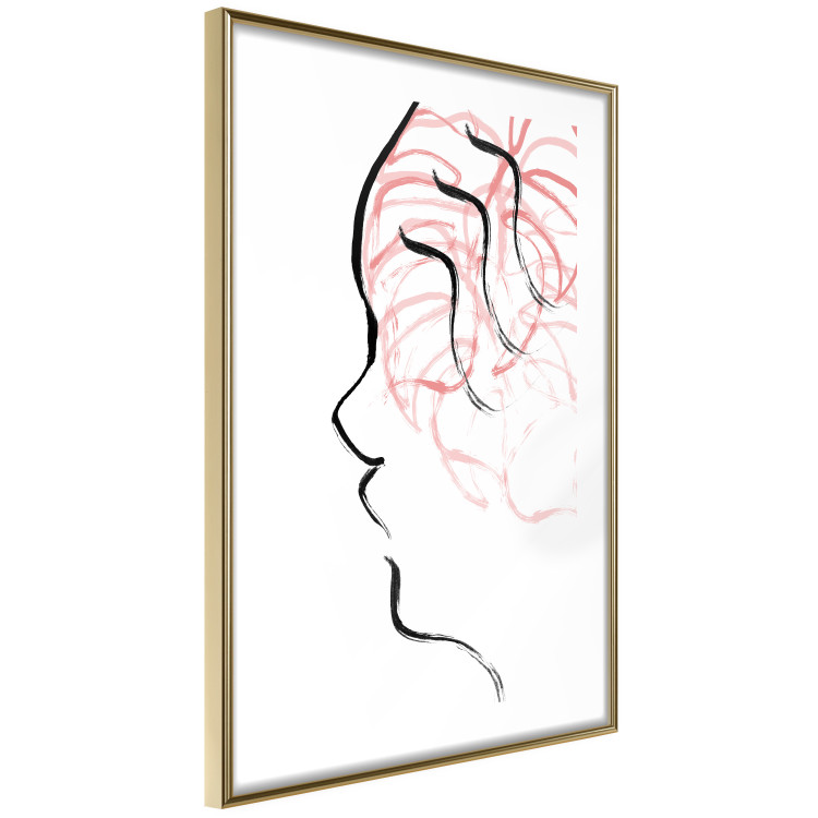 Poster Sick Imagination - minimalist abstraction with a human face on white 119257 additionalImage 8