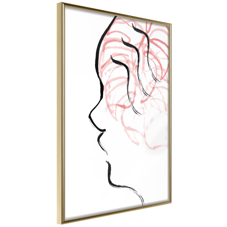 Poster Sick Imagination - minimalist abstraction with a human face on white 119257 additionalImage 14