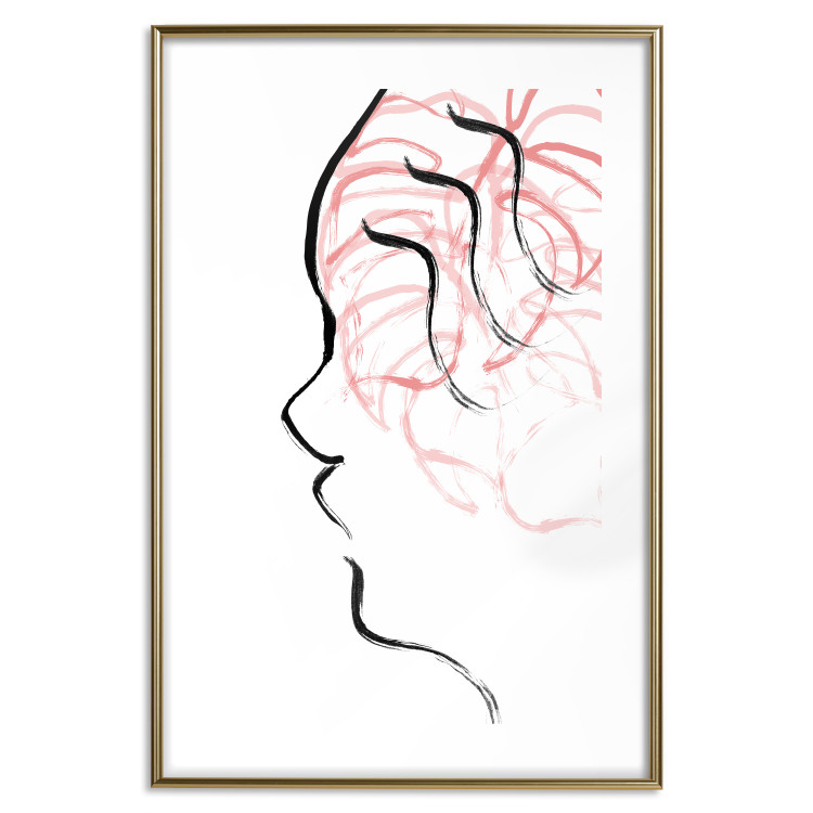 Poster Sick Imagination - minimalist abstraction with a human face on white 119257 additionalImage 16