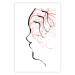 Poster Sick Imagination - minimalist abstraction with a human face on white 119257 additionalThumb 19