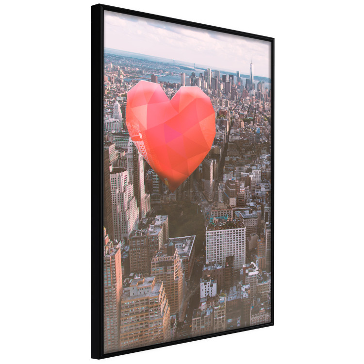 Poster Heart of the City - heart-shaped balloon against the backdrop of architecture 120457 additionalImage 10