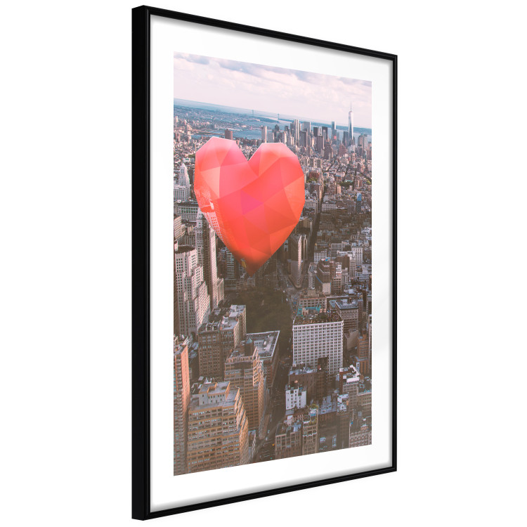 Poster Heart of the City - heart-shaped balloon against the backdrop of architecture 120457 additionalImage 11