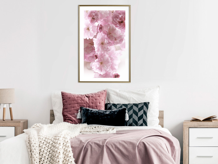 Wall Poster Floral Mist - landscape with many pink flowers on a white background 122857 additionalImage 15