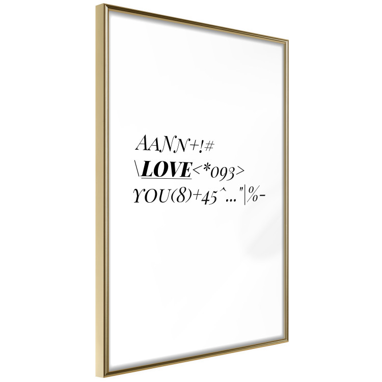 Wall Poster Love Code - English text with numbers and symbols on a white background 122957 additionalImage 14