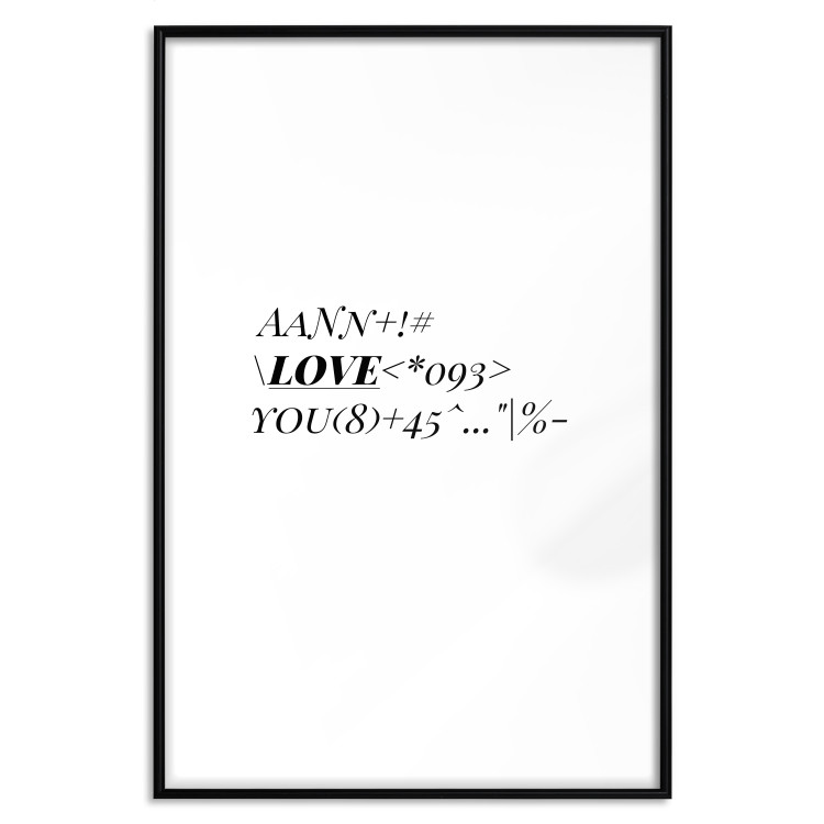 Wall Poster Love Code - English text with numbers and symbols on a white background 122957 additionalImage 17