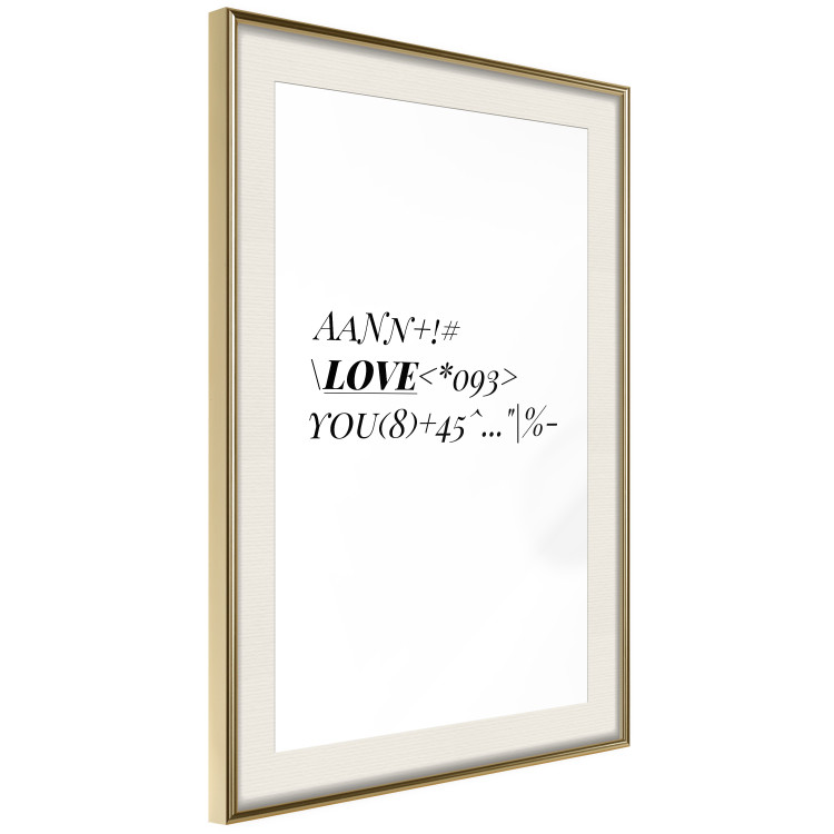 Wall Poster Love Code - English text with numbers and symbols on a white background 122957 additionalImage 2