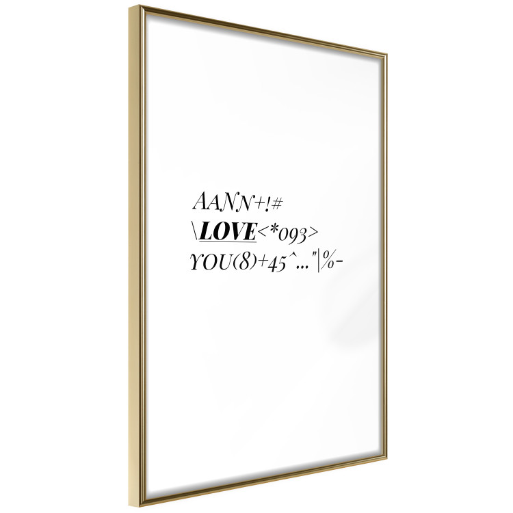 Wall Poster Love Code - English text with numbers and symbols on a white background 122957 additionalImage 8