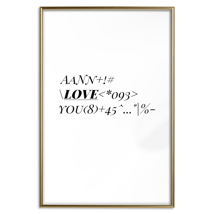 Wall Poster Love Code - English text with numbers and symbols on a white background 122957 additionalImage 20