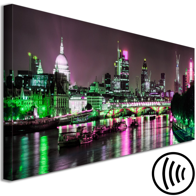 Canvas Print Night London - city panorama of London architecture and River Thames 123657 additionalImage 6