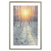 Poster Winter Afternoon - forest in winter atmosphere against setting sun 124457 additionalThumb 15