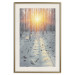 Poster Winter Afternoon - forest in winter atmosphere against setting sun 124457 additionalThumb 21