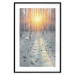 Poster Winter Afternoon - forest in winter atmosphere against setting sun 124457 additionalThumb 20