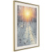 Poster Winter Afternoon - forest in winter atmosphere against setting sun 124457 additionalThumb 2