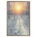 Poster Winter Afternoon - forest in winter atmosphere against setting sun 124457 additionalThumb 19