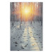 Poster Winter Afternoon - forest in winter atmosphere against setting sun 124457