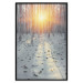 Poster Winter Afternoon - forest in winter atmosphere against setting sun 124457 additionalThumb 25