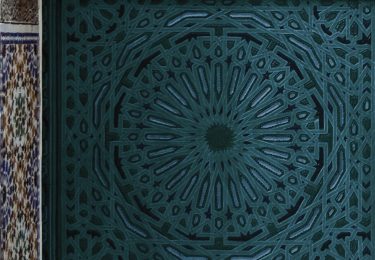 Canvas Print Moroccan, turquoise doors - a photograph of ethnic architecture 124957 additionalImage 4