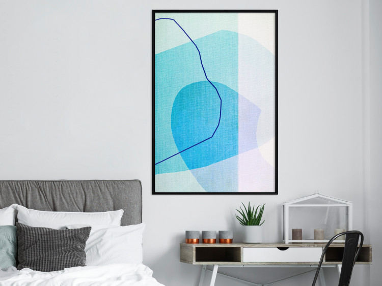 Wall Poster Azure Butterfly - abstract composition on a blue texture 126557 additionalImage 4