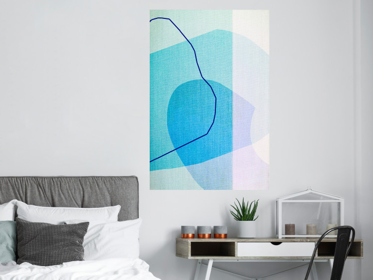 Wall Poster Azure Butterfly - abstract composition on a blue texture 126557 additionalImage 2