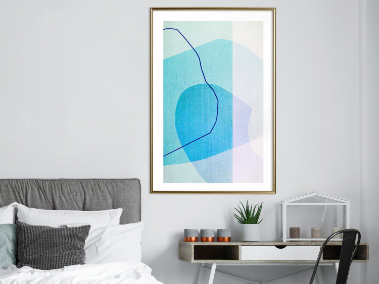 Wall Poster Azure Butterfly - abstract composition on a blue texture 126557 additionalImage 13