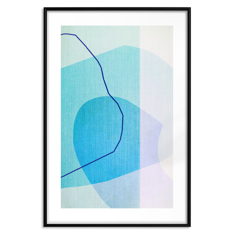 Wall Poster Azure Butterfly - abstract composition on a blue texture 126557 additionalImage 15