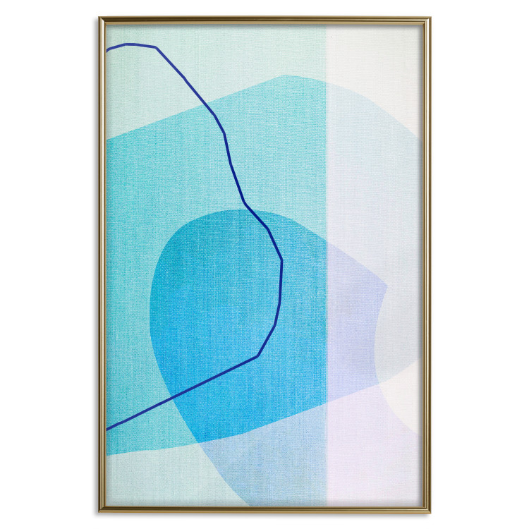 Wall Poster Azure Butterfly - abstract composition on a blue texture 126557 additionalImage 17