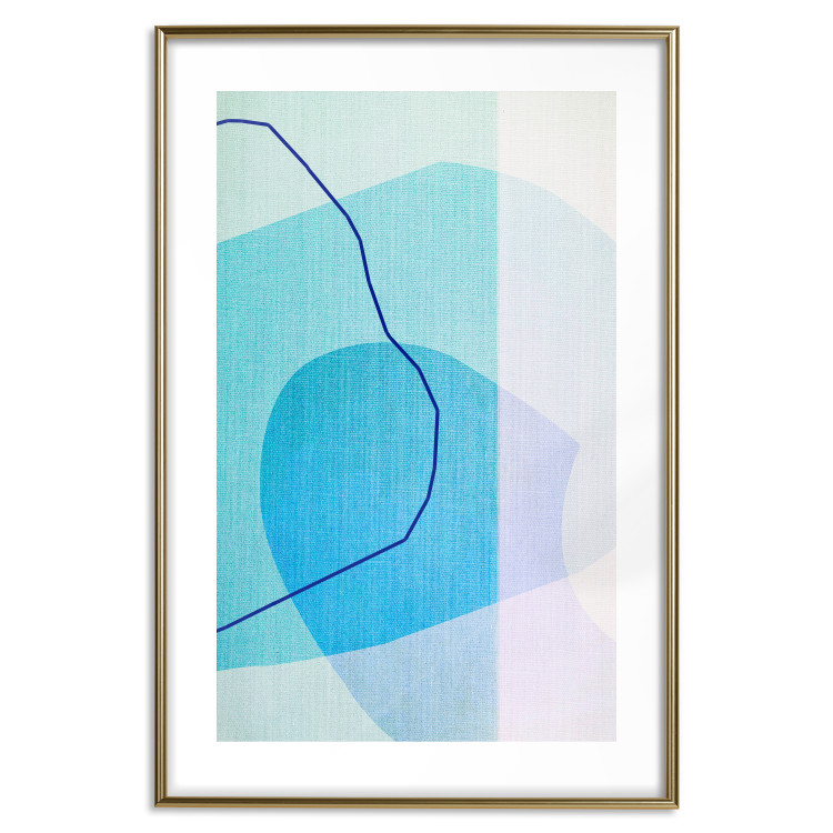Wall Poster Azure Butterfly - abstract composition on a blue texture 126557 additionalImage 14