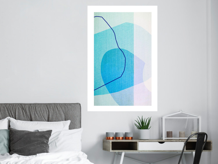Wall Poster Azure Butterfly - abstract composition on a blue texture 126557 additionalImage 3