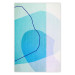 Wall Poster Azure Butterfly - abstract composition on a blue texture 126557