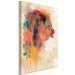 Canvas Art Print Watercolor Lion (1-part) vertical - futuristic colorful animal 128857 additionalThumb 2