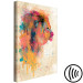 Canvas Art Print Watercolor Lion (1-part) vertical - futuristic colorful animal 128857 additionalThumb 6