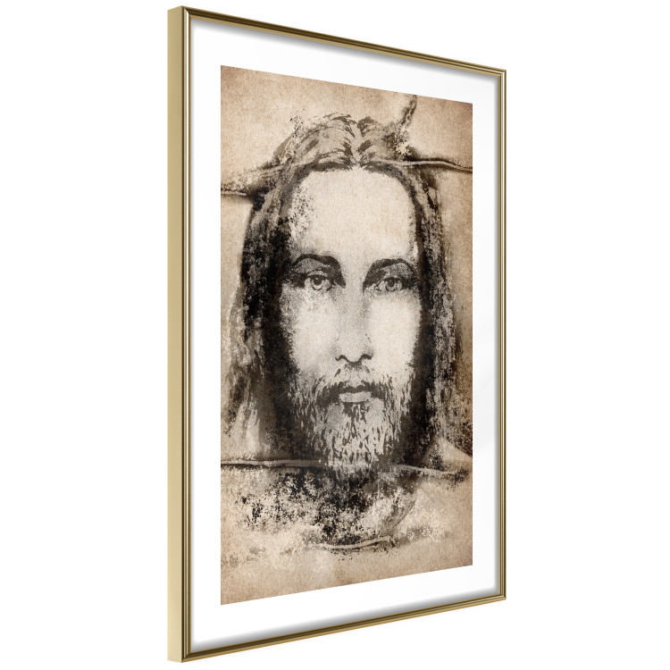 Wall Poster Turin Shroud in Sepia - brown sacred composition with the face of the saint 129357 additionalImage 7