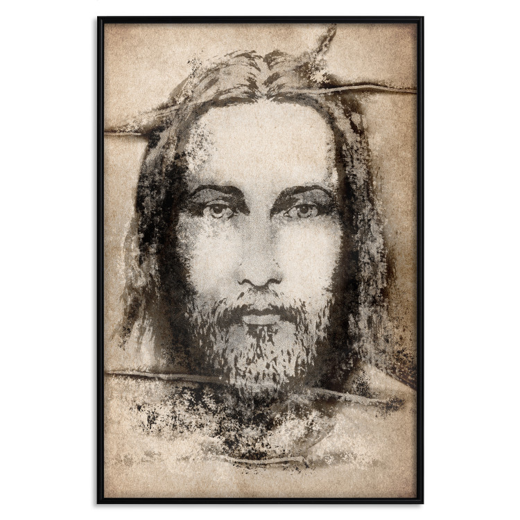 Wall Poster Turin Shroud in Sepia - brown sacred composition with the face of the saint 129357 additionalImage 16