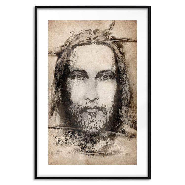 Wall Poster Turin Shroud in Sepia - brown sacred composition with the face of the saint 129357 additionalImage 15