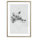 Poster Sly Fox - portrait of an animal in sketch form on a solid background 130757 additionalThumb 14