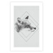 Poster Sly Fox - portrait of an animal in sketch form on a solid background 130757 additionalThumb 19