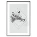 Poster Sly Fox - portrait of an animal in sketch form on a solid background 130757 additionalThumb 15