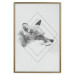 Poster Sly Fox - portrait of an animal in sketch form on a solid background 130757 additionalThumb 17